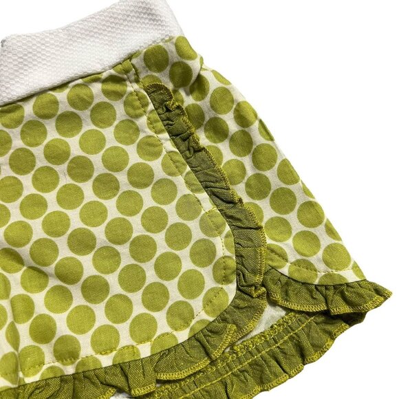 Persnickety 2Y Green Polkadot Ruffle Shorts - Picture 3 of 4